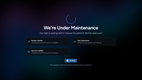 Under Maintenance Page