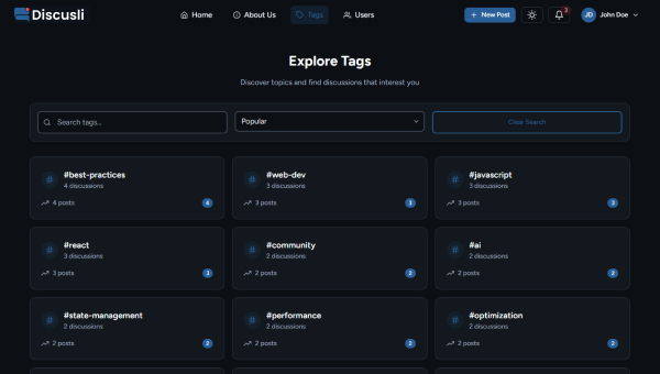 Tags Page